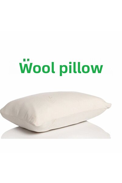 Mc Blue Μάλλινο Μαξιλάρι - Μαξιλάρι Visco με Γέμισμα Μαλλί