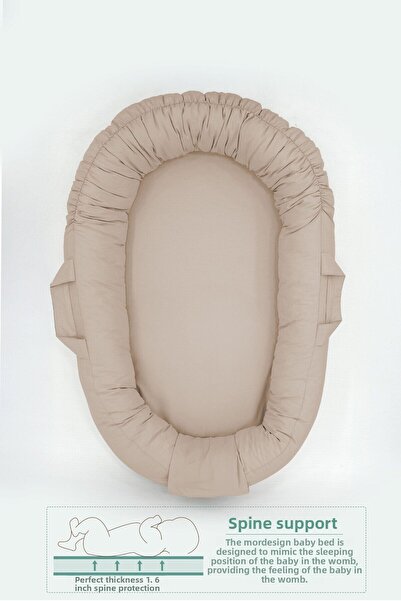 mordesign Babynest Orthopedic Baby Bed, Mother's Side Baby Bed, Ergonomic Design, Grand Series