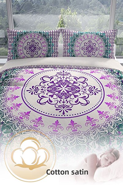 PerlaSera Σετ παπλωματοθήκης Focus 3d Cotton Satin Διπλό