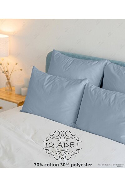 Chicvente 12 قطعة من أغطية الوسائد الفاخرة مقاس 50 × 70 سم مع أغطية ملونة، وأ...