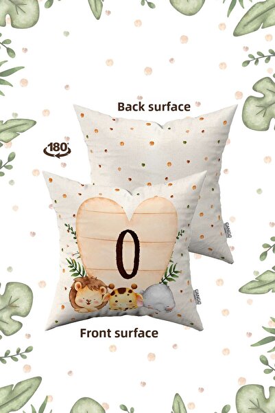 Cango Home Cream Green Polka Dot Bohemian Style Children's Throw Pillow Cover...