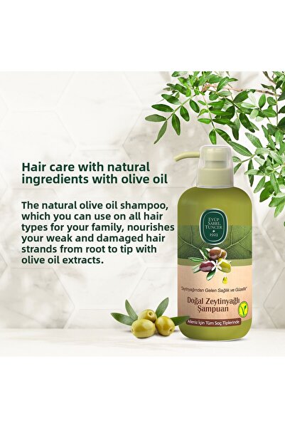 Eyüp Sabri Tuncer 600 ml Natural Olive Oil Shampoo - X 2 Pieces