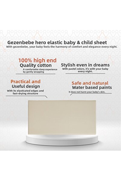 Gezenbebe Hero Elastic Baby & Kids Bed Sheet (70X140) Teddy