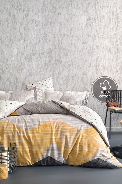Yataş Aden Ranforce Double Duvet Cover Set - Gray