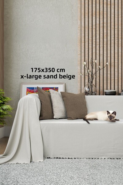 Latuda Home Husa scaun anti-alunecare din microfibra chenille dublu 175x350 c...