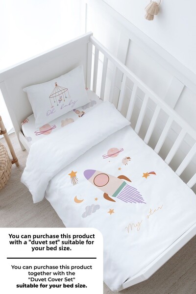 Tuğba Kuğu Set cearșaf pentru copii cu model spațial de epocă - Seria iconică