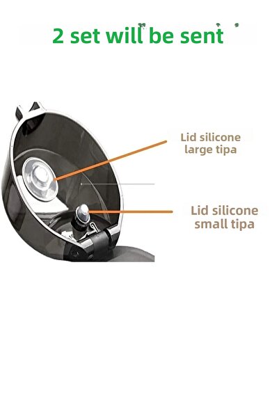 Uzspace سدادة شرب سيليكون 2 صغيرة 2 كبيرة