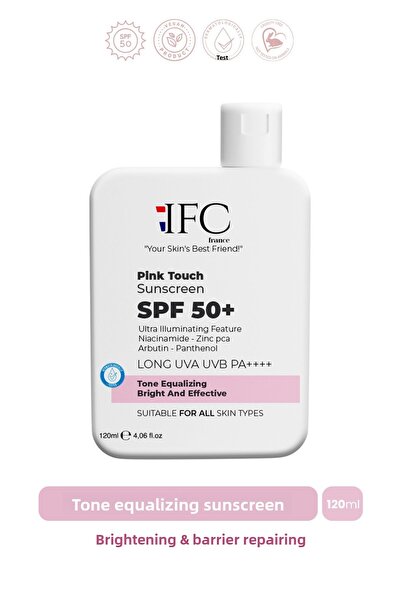 Ifc واقي شمسي ملون للوجه بمعامل حماية SPF 50 من بينك تاتش - معادل لون البشرة،...