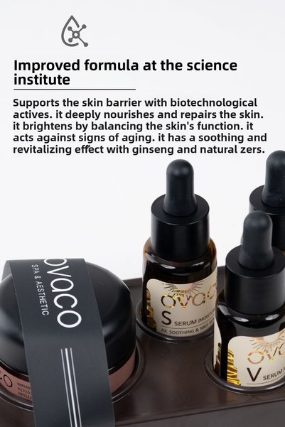 Ovaco 4D Advanced DNA and Peptide Anti-Aging Serum and Cream Set | All-in-one Korean Skin Care