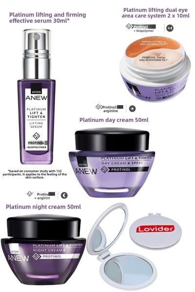 AVON مجموعة أنيو بلاتينيوم؛ كريم نهاري + كريم ليلي لعمر 55+ سنة + كريم لمنطقة...