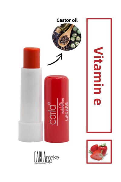 Carla Professional Make Up Moisturizing Lip Balm with Castor Oil and Vitamin ...