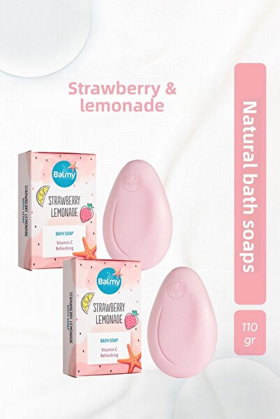 Balmy مجموعة من 2 صابون عصير ليمون بالفراولة