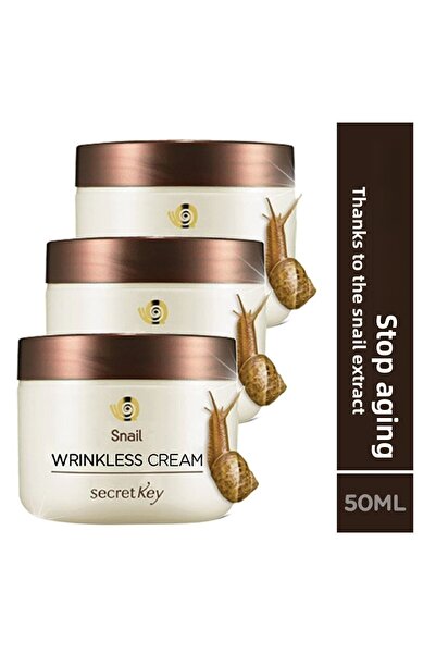 Wrınkless Snail Cream Snail Extract Anti-Aging Plumping Cream 3-Pack