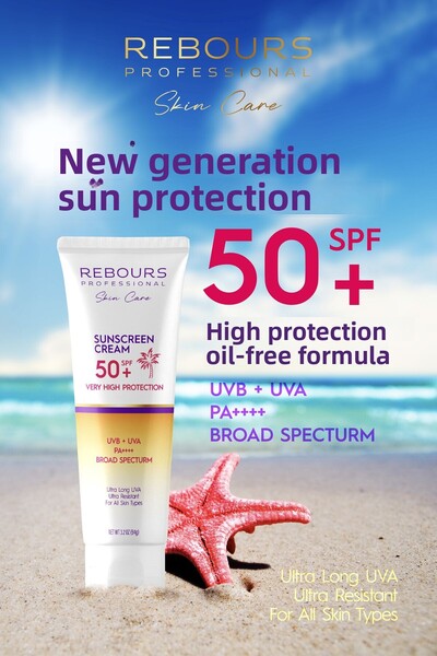 rebours professional Sun Cream Spf 50 Pa High Protection Uva Uvb, All Skin Types 94g