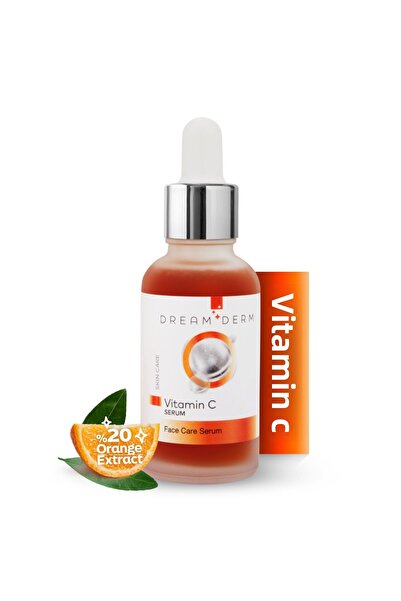 Dream Derm سيروم فيتامين سي للوجه 20% بخلاصة البرتقال للعناية بالبشرة وتفتيحه...
