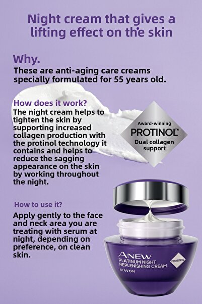 AVON Anew Platinum Night Face Cream 50 Ml.