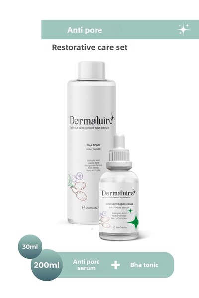 Dermaluire مجموعة العناية المضادة للمسام (Bha Tonic، مصل مضاد للمسام)