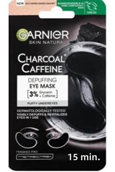 Garnier Mască de ochi detoxifiantă cu cărbune și cafeină Skin Naturals 5 g - ...