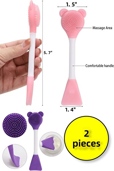 TOYFEST Multifunctional Skin Care Brush and Mask Spatula - 2 Pcs