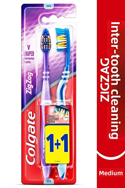 Colgate فرشاة أسنان متوسطة الحجم للتنظيف بين الأسنان 1+1 × 2 قطعة