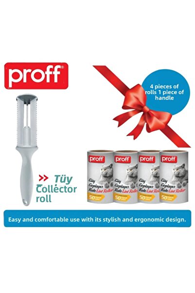 Proff Aparat de înlocuire pentru rulouri pentru colector de pene, pachet de 4 (4X50 = 200 FOI)