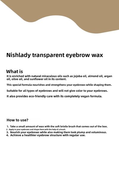 NISHLADY Eyebrow Shaping Wax - Clear 50 ml