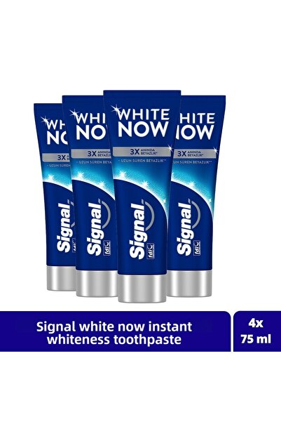 Signal White Now Original - معجون أسنان مبيض 75 مل × 4