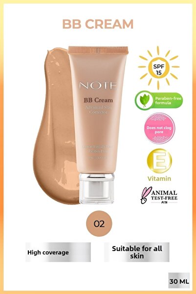 NOTE Spf 15 Moisturizing Bb Cream - Intensive Coverage, Medium Dark 02