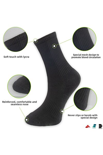 DuraSocks 6 Pairs Sports Socks Women Men Seamless Socks
