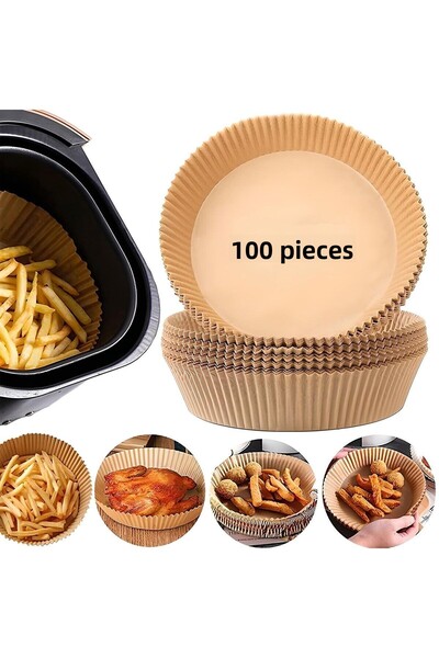 indirimhareketi مقلاة ورقية للخبز مقلاة هوائية خالية من الزيت ورق خبز دائري ل...