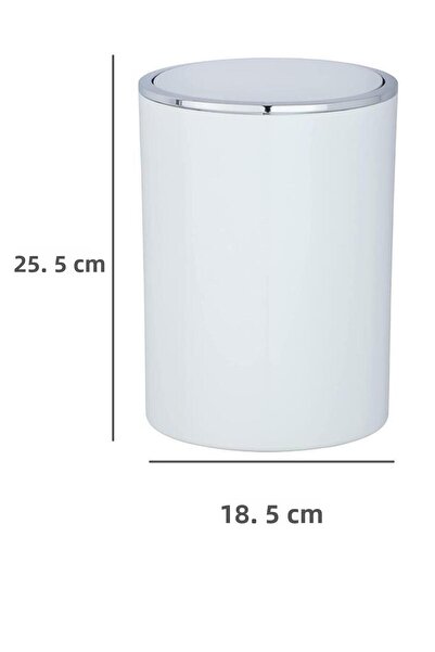 Saban سلة مهملات بيضاء سعة 5 لتر - موديل إنكا