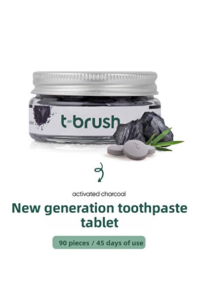 TBRUSH 90 قرصًا من معجون الأسنان الطبيعي - الفلورايد، الخالي من الغلوتين، نبا...