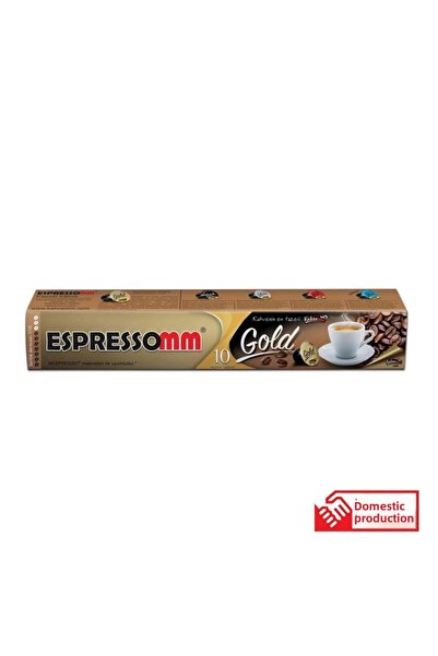 ESPRESSOMM كبسولة قهوة نسبرسو الذهبية - متوافقة (10 قطع)