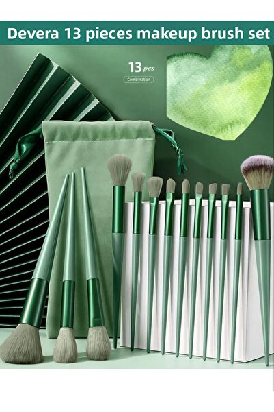 divera مجموعة فرش ديفيرا فيكس الخاصة المكونة من 13 قطعة باللون الأخضر