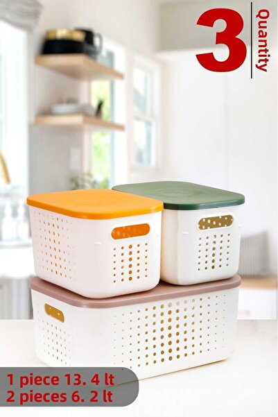 HOMENIVA 3 τεμ. Bubble Clamshell Rack Organizer – 2 τεμ. 6,2 LT 1 τεμ. 13,4 L...