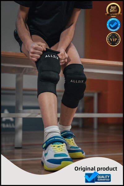 OverPazar وسادة ركبة للكرة الطائرة باللون الأسود 101