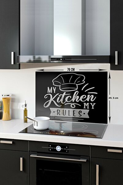 Decorita Glass Stove Back Protector| My Kitchen My Rules| 49,5cm X 76cm