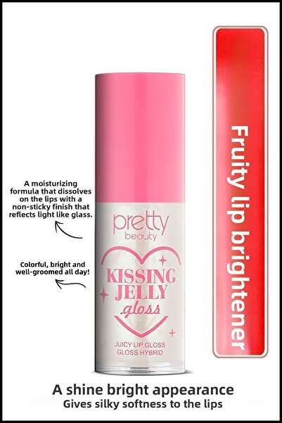 Pretty Beauty Kissing Jelly Gloss - Juicy Lip Gloss Fruit Flavored Lipstick