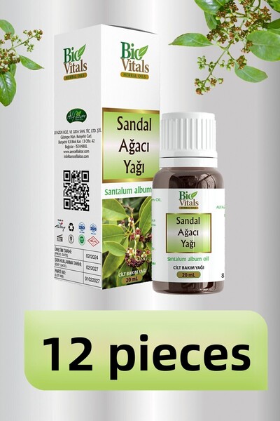 Bio Vitals زيت خشب الصندل 20 مل - علبة 12 قطعة