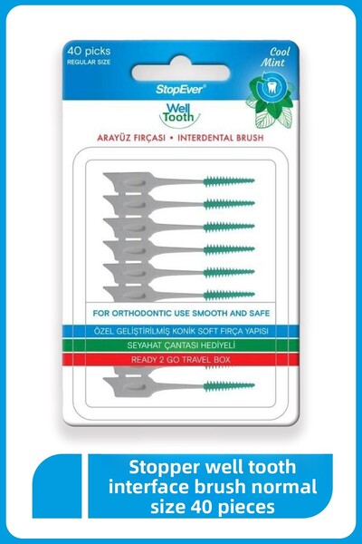 StopEver Well Tooth Interface Brush Normal Size-40 Pieces