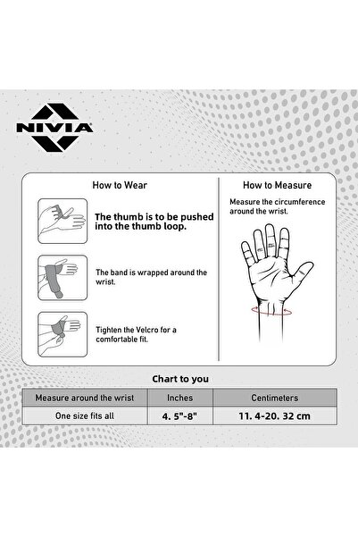 Nivia Orthopedic Wrist Support for Gym with Thumb Support, Wrist Supporter for Men and Women