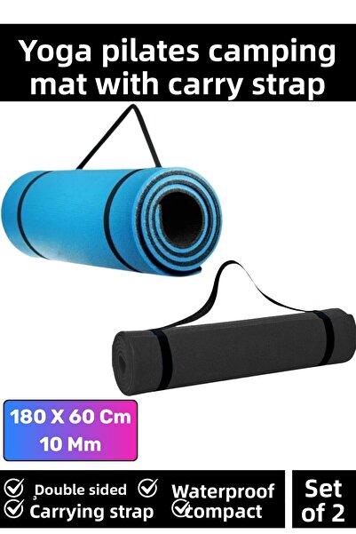 Wintoup Специална двустранна неплъзгаща се изтриваема постелка за йога, медит...