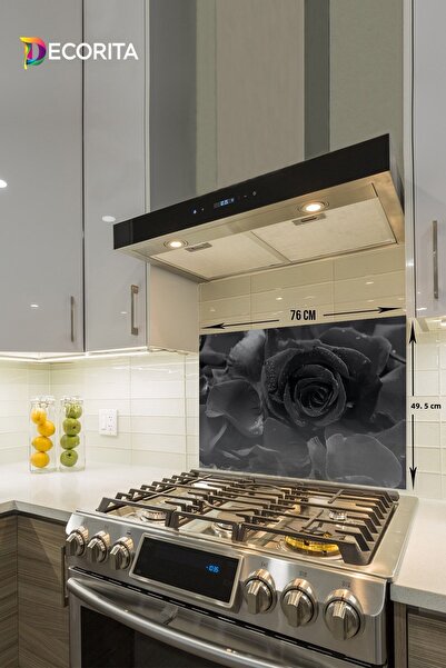 Decorita Glass Stove Back Protector| Karagül Pattern| 49,5cm X 76cm