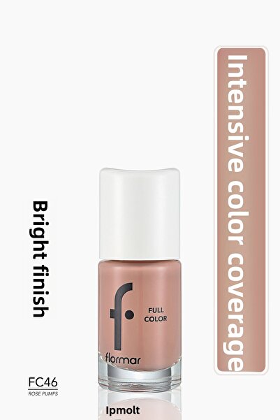 Flormar طلاء أظافر ملون بالكامل، FC46 Rose Pumps