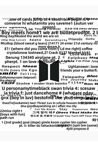 Universal Poster decorativ din lemn Bts Tablo Cod5987