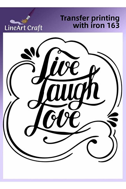 LİNEART Love Roses with Age Pattern Iron-On Transfer Printing & Fabric Transf...
