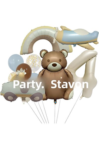 Parti Station الرجعية تيدي بير سيارة الشرطة قوس قزح الطائرات مفهوم 4 سنوات من...