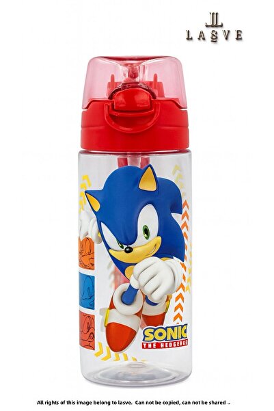 Sonic زجاجة مياه مرخصة من الموسم الجديد سعة 500 مل مع تصميم خاص مع مصاصة