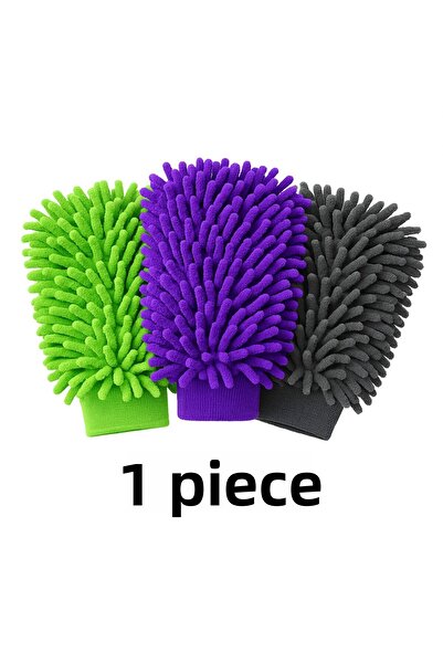 DUFF CLEAN قطعة واحدة من قفازات المعكرونة المصنوعة من الألياف الدقيقة - ممسحة وتجفيف غسيل السيارات