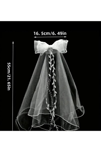 Store Bridal Accessory Veil Buckle – Bow & Pearl Embroidered